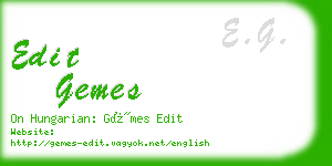 edit gemes business card